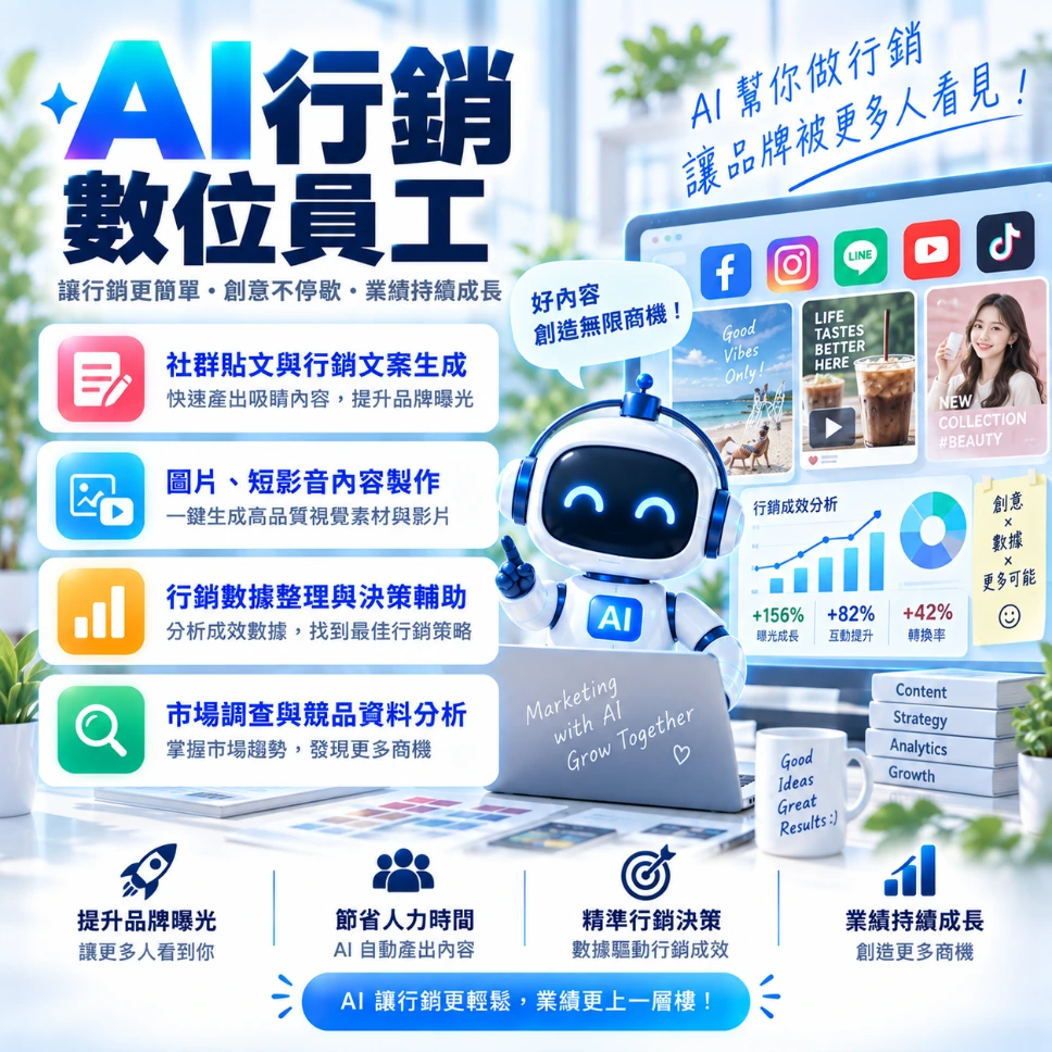 AI行銷數位員工 (月繳)